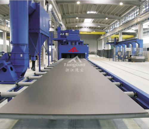 鋼板自動拋丸清理機